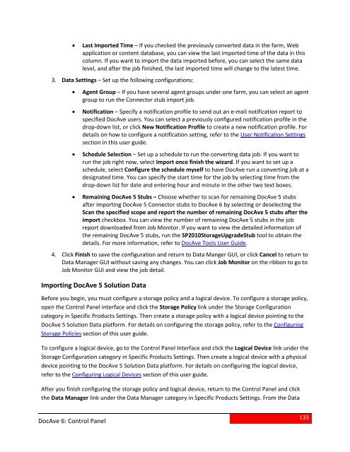 DocAve 6 Service Pack 3 Control Panel Reference Guide - AvePoint