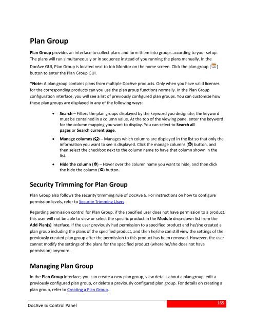 DocAve 6 Service Pack 3 Control Panel Reference Guide - AvePoint