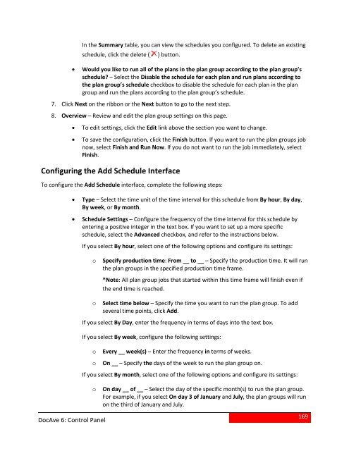 DocAve 6 Service Pack 3 Control Panel Reference Guide - AvePoint