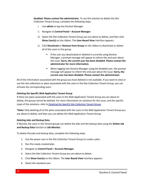 DocAve 6 Service Pack 3 Control Panel Reference Guide - AvePoint