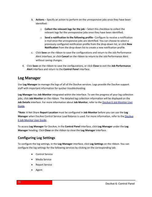 DocAve 6 Service Pack 3 Control Panel Reference Guide - AvePoint