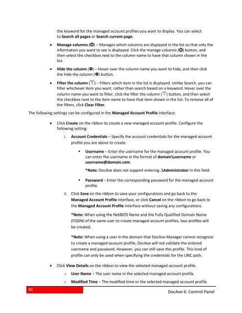 DocAve 6 Service Pack 3 Control Panel Reference Guide - AvePoint