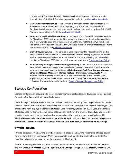 DocAve 6 Service Pack 3 Control Panel Reference Guide - AvePoint