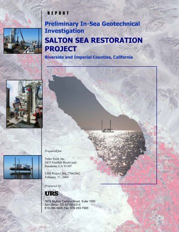 Salton Sea Preliminary In-Sea Geotechnical Investigation