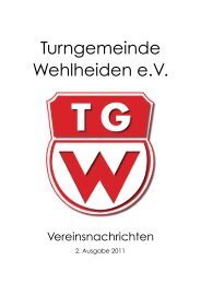 TGW Vereinsnachrichten 02/2011 - TG Wehlheiden