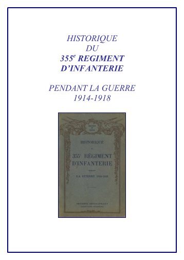 HISTORIQUE DU 355 REGIMENT D'INFANTERIE ... - Pages 14-18
