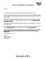 Foster and Kinship Care Education - West Los Angeles College