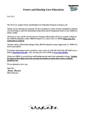 Foster and Kinship Care Education - West Los Angeles College