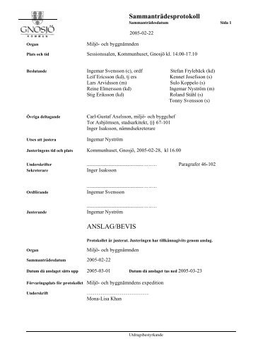 Miljö- och byggnämndens protokoll 20050222.pdf - Gnosjö kommun