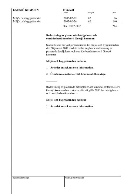 Miljö- och byggnämndens protokoll 20050222.pdf - Gnosjö kommun