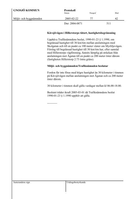 Miljö- och byggnämndens protokoll 20050222.pdf - Gnosjö kommun