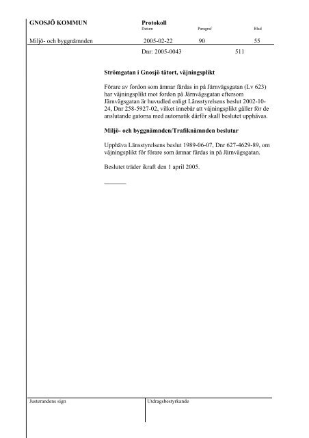 Miljö- och byggnämndens protokoll 20050222.pdf - Gnosjö kommun