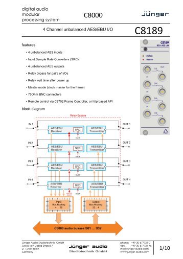 C8189 manual EN 110315 01.pdf - JÃƒÂ¼nger Audio