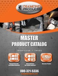 DIAMOND PRODUCTS MASTER PRODUCT CATALOG