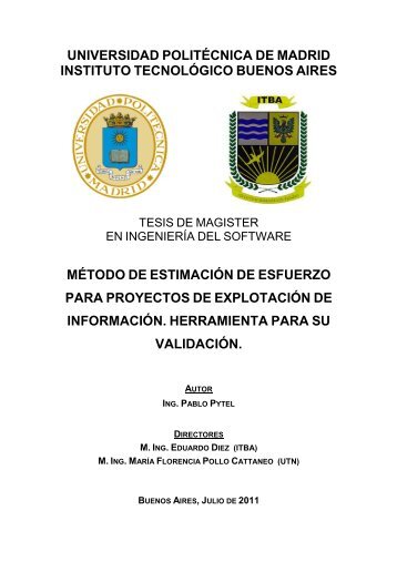 MÃ©todo de EstimaciÃ³n de Esfuerzo para Proyectos de ExplotaciÃ³n ...