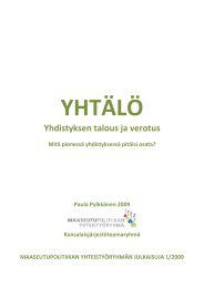 YHDISTYKSEN TALOUS JA VEROTUS - Kansalaisareena