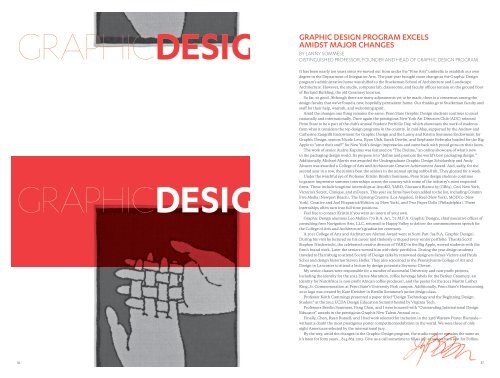 Graphic Design - College Of Arts And Architecture