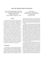 Intra-Class Testing of Abstract Class Features - Computer Science