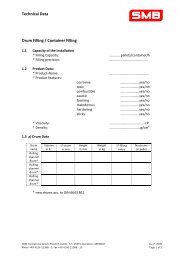 Questionnaire : Technical data - drum filling/container ... - SMB Group