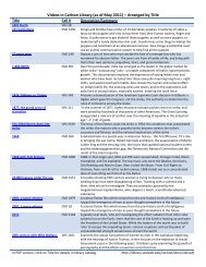 Movie Title Brief description Call # The University of Toledo Movie Title Brief description Call # The University of Toledo