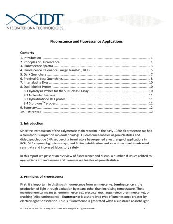 Fluorescence and Fluorescence Applications - Integrated DNA ...