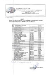 REZULTATE TESTARE PSIHOLOGICÄ - Spitalul Judetean de ...