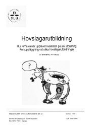 Barbro Atrell: Hovslagarutbildning - SLU