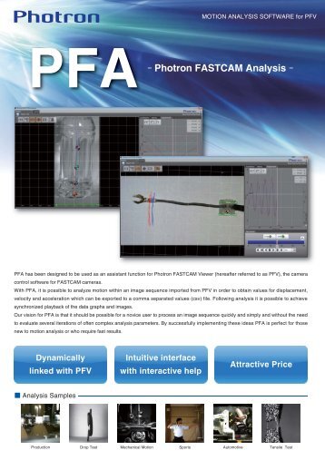 Photron Fastcam Analysis data sheet - Mengel Engineering