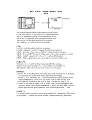 DT 2.4GHz RECEIVER INSTRUCTIONS Rx35 3-6v ... - Poids-plume-rc