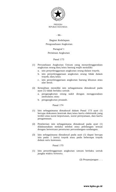 Undang Nomor 22 Tahun 2009 - Bphn