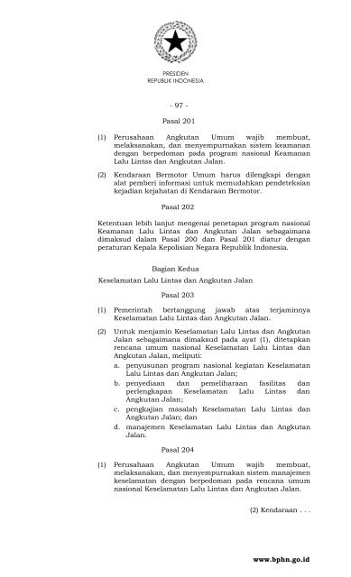 Undang Nomor 22 Tahun 2009 - Bphn
