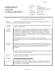 202 Eligibility of Nonresident Students - Perkiomen Valley School ...