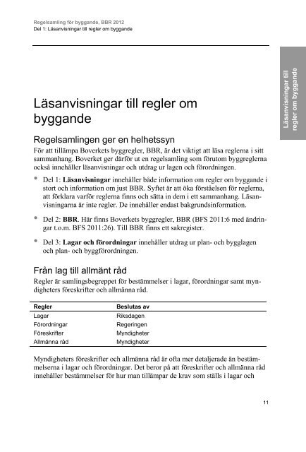 Regelsamling fÃ¶r byggande, BBR 2012 - Boverket