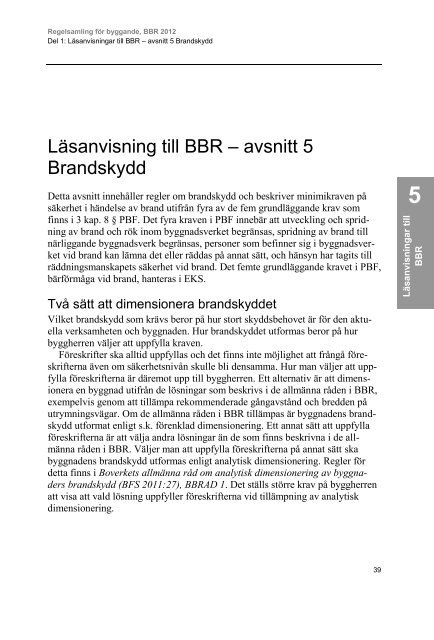 Regelsamling fÃ¶r byggande, BBR 2012 - Boverket