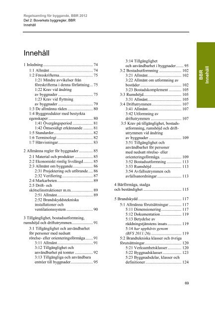 Regelsamling fÃ¶r byggande, BBR 2012 - Boverket