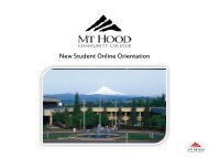 MHCC Online Orientation - Mt. Hood Community College