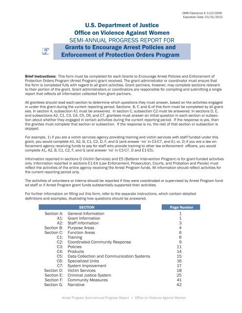 Semi-Annual Report Form