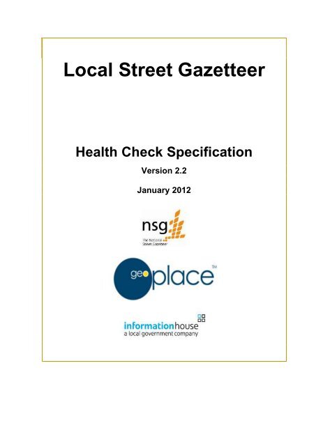 Local Street Gazetteer - Health Check - Iahub.net