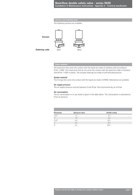 Basicflow double safety valve - series 9640 - Pentair Valves & Controls