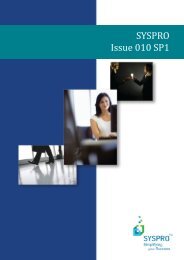 SYSPRO Issue 010 SP1