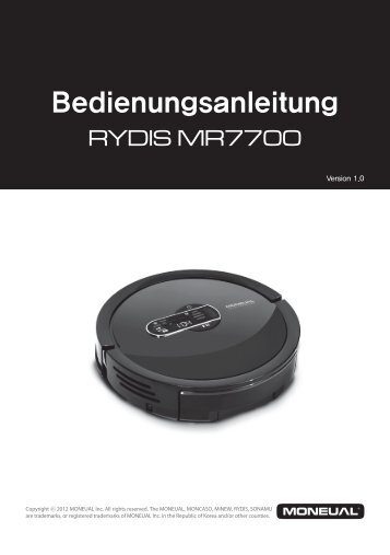 Bedienungsanleitung – Moneual MR7700 - myRobotcenter