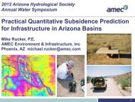 Estimating Subsidence - Arizona Hydrological Society