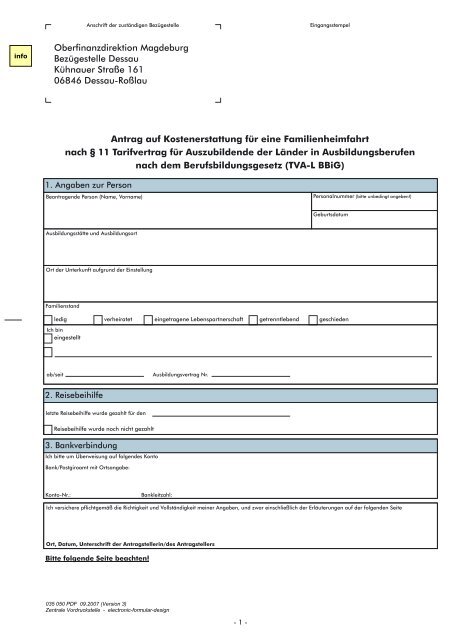 Fahrten Antrag Auf Kostenerstattung Der Familienheimfahrt