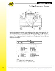 For High Temperature Services Crown Check Valves - Stream Flo