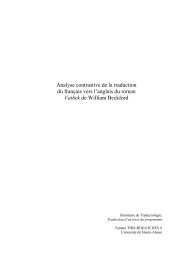 Analyse contrastive de la traduction du français vers l ... - RiLUnE