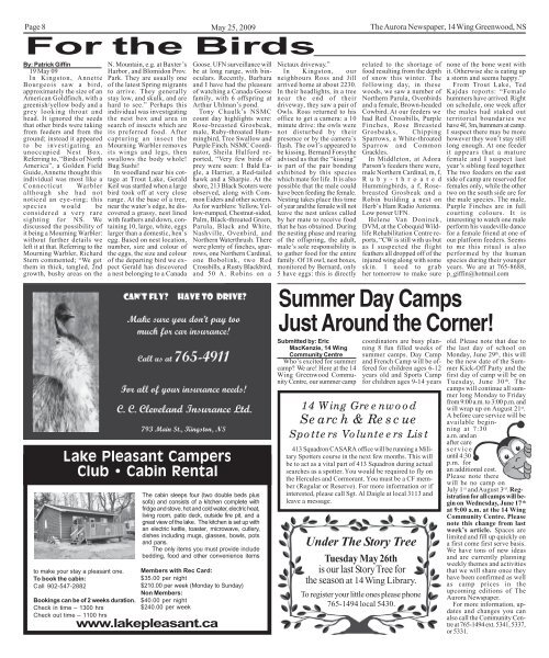 May 25 2009 - The Aurora Newspaper