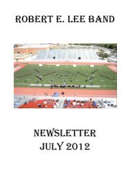 Robert E. Lee Band Newsletter July 2012 - Charms