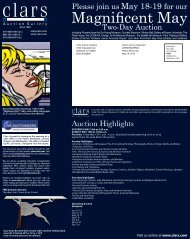 2011 Lot Description Price Clars Auction Gallery