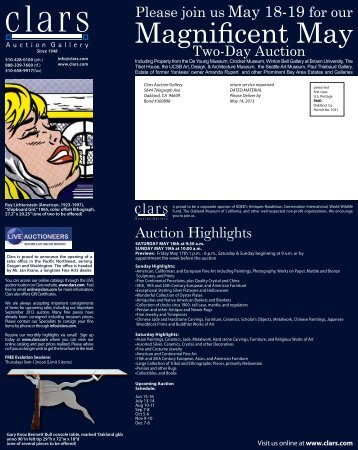 Magnificent May - Clars Auction Gallery