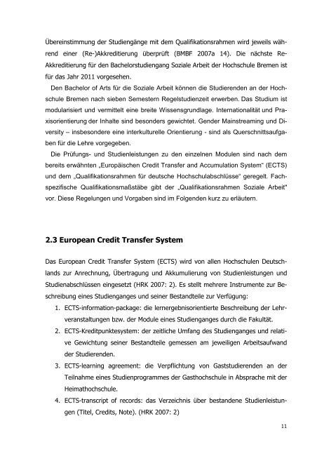 Studierendenbefragung Soziale Arbeit BA. Forschungsbericht. HS ...